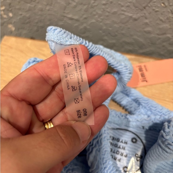 Jimmi Swim Blue Textured 2 Piece Bikini Set - Picture 6 of 6